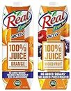 Real Activ 100% Mixed Fruit Juice - 1L & Real Activ Orange 1L - No Added Sugar