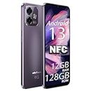 Ulefone Note 16 Pro 2024 SIM-Free & Unlocked Mobile Phones, Android 13 NFC Smartphone, 12GB+128GB/256GB Extension, 50MP AI Camera, Octa Core, 6.52" 4400mAh 4G Dual SIM Cell Phone, UK Version, Purple