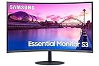 Samsung 32-Inch(80cm) FHD 1000R Curved LCD Monitor, VA, 75 Hz, Bezel Less Design, AMD Freesync, Speakers, DP, HDMI, Audio-in Port (LS32C390EAWXXL, Black)