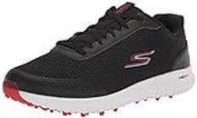 Skechers Men's Max Fairway 3 Arch Fit Spikeless Golf Shoe Sneaker, Black/Red, 10 US
