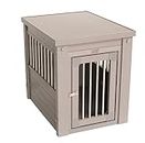 New Age Pet ECOFLEX Dog Crate End Table with Spindles; Grey Small, EHHC405S-ROCKY
