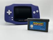 Nintendo Game Boy Advance Purple Handheld System + Games Mario Advance & Boxing