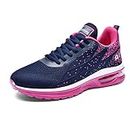 JARLIF Air Running Tennis Shoes for Women Comfortable Walking Shoes Women Sport Gym Sneakers (Size7.5, BlueRed)