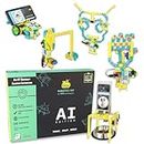 WitBlox AI Artificial Intelligence Robotic Science Kit for 101+ Project 137 Part 8 Yrs+, Interlocking Bricks, Electronic Sensor & Circuits to create Logic 2 Free Live Classes Gift Toy for Boys & Girls