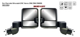 Pair Left+Right Side Chrome Tow Mirror for 19 to 24 Chevry Silverado GMC Sierra