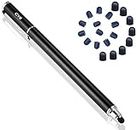 Bargains Depot [0.18-inch Small Tip Series] [New Version] 2-in-1 5.5-inch L Stylus/Styli Touch Screen Pen (1PCs) with 20Pcs Rubber Tips -Black