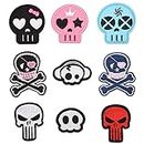 Patchs Décoratifs Embroidered Cloth Sticker Skull Letter Patch Embroidered Badge Boy Clothing Accessories Cloth Logo Badge