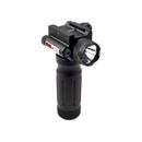 Sniper CREE Q5 LED 260 Lumens Flashlight with Red 5mw Laser Sight Combo and Holding System Black GPRL01