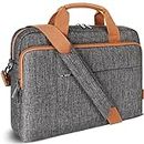 DOMISO 17.3 inch Laptop Bag Business Briefcase Water-Resistant Notebook Messenger Shoulder Bag for 17.3" MacBook Pro 17/Dell/MSI GS73VR Stealth Pro/Lenovo IdeaPad/HP Envy/ASUS ROG,Dark Grey