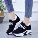 Women's Platform Sneaker High Heels Sneakers Wedges Loafers Trendy Shoes Sneaker