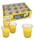 Hyoola Citronella Candle Votives in Glass Cup - 48 Pack - Indoor and Outdoor Decorative and Mosquito, Insect and Bug Repellent Candle - Natural Fresh Scent 15 Hour Burn Time