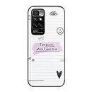 NDCOM for Redmi 10 Prime/Redmi 10 Prime 2022 Back Cover Motivational Quote On Notebook Paper Printed Glass Case