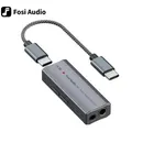 Fosi Audio DS2 DS512 HiFi DAC Headphone Amplifier Mini Audio USB DAC Amp Support 32bit/768kHz with