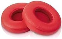 Syga Extra Thick Replacement Earpads for Beats Solo 2 & 3 - Ear Pads for Beats Solo 2 & 3 Wireless ON-Ear Headphones - Soft Leather, Luxury Memory Foam, Strong Adhesive | Red
