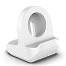 MobiLooks ® , TPU Charging Station Dock Support Nightstand Mode Watch Stand for iPhone Watch Series SE, Series 6, Series 5, Series 4 2018/ Series 3/ Series 2/ Series 1, 44mm/ 40mm/42mm/ 38mm (White)