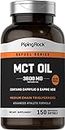 Piping Rock MCT Oil Softgel Capsules 1200mg | 150 Count | Keto-Approved