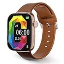 GIZMORE Cloud Bluetooth Calling Smartwatch 1.85 (4.69) cm IPS Large 500 Nits Peak Brighter Display, AI Voice Assistant, Privacy Lock, Multiple Sport Modes, Brown