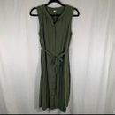 Old Navy Dress Women’s Small Green Sleeveless Button Down Knee Length Dress