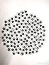 3A Featuretail Googly Eyes Wiggle Eyes Doll Eyes Art and Craft Eyes Black/White (200 Pieces, 10mm)