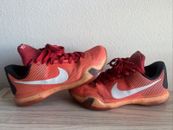 Nike Kobe 10 X Elite Majors Lava Rojo Caliente Bajo Para Hombre Talla 8.5 Usado Sin Caja
