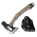 HX OUTDOORS Mercenarys Tactical Engineer Axes Multifunctional Explosion-Proof Axe Camping Artillery Fire Rescue Hammer Hiking Tools,Black