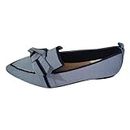 Zapatos de Vestir de Mujer Tacones 2024 2024 Women's Flats Knit Fabric Lightweight Dressy Shoes Washable Elegant Pointed-Toe lace-up Bow Shoes Ballet Shoes Blue 7.5