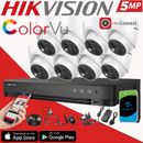 HIKVISION Colorful CCTV Security System full Kit IR CAMERA 5MP DVR Home outdoor