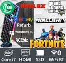 Gaming PC HDMI SSD i7 WiFi BT Desktop Computer Fortnite Roblox Minecraft Sims