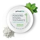 Primal Life Organics - Dirty Mouth Toothpowder, Tooth Cleaning Powder, Flavored Essential Oils with Natural Kaolin & Bentonite Clay, Good for 200+ Brushings, Paleo, Organic, Vegan (Spearmint, 1 oz)