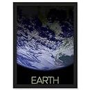 NASA Our Solar System Earth Planet Image Space Artwork Framed Wall Art Print A4