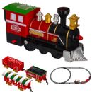 Weihnachten 17-teilig Deluxe Kinder Zug Set Weihnachten mit realistischem Sound & leichtem Spielzeug Geschenk