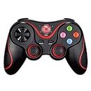 Porro Fino V8 Wireless Gamepad with Dual Vibrators Game Controller for PC/Laptop Computer for PC Windows 7/8/10/Switch/TV Box/Laptop/Smart Phones (Black) [video game] [video game]