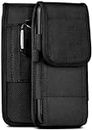 moex Agility Case für Samsung Galaxy A55 5G - Hülle mit Gürtel Schlaufe, Gürteltasche mit Karabiner + Stifthalter, Outdoor Handytasche aus Nylon, 360 Grad Vollschutz - Schwarz
