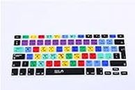 Se7enline Compatible with Adobe Photoshop Shortcuts Keyboard Cover PS Hot Keys Silicone Skin for Macbook Air 13" and Macbook Pro 13 inch 15 17 with or w/out Retina UK/EU Layout