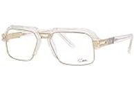 Cazal 6020 065 Eyeglasses Men's Crystal/Gold Full Rim Rectangle Shape 56mm