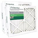 FilterBuy 20x20x5 Air Filter MERV 8, Pleated Replacement HVAC AC Furnace Filters for Grille Honeywell (2-Pack, Silver)