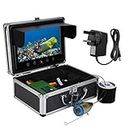 Portable Underwater Fishing Camera Kit with 9inch TFT HD Monitor, 30 Adjustable LEDs, 1000TVL Fish Finder Waterproof Fishing Camera for Ice,Lake and Boat Fishing, 30M Cable