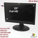 23 " Full HD All IN One Aio Computer PC RS-232 Parallel Port WLAN 80GB SSD 4GB