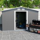 10x12 FT Outdoor Storage Shed Large Tool Sheds Heavy Duty House w/ Lockable Door
