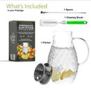 68 Ounces Glass Pitcher With Lid Hot Cold Water Pitcher Carafe Jug With Handle B