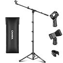 CAHAYA Tripod Boom Sheet Microphone Stand Metal Portable with Carrying Bag, for Performance Singing Speech Wedding Stage and Outdoor CY0239