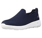 Skechers Men's Go Max-Athletic Air Mesh Slip on Walking Shoe Sneaker, Navy/White/White, 12 Wide