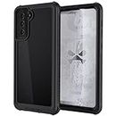 Ghostek Nautical Waterproof Galaxy S21 + Case with Screen Protector Built-In Full Body Watertight Seal Wireless Charging Compatible Designed for 2021 Samsung Galaxy S21+ Plus 5G (6.7") Phantom Black