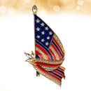 USA Flag Alloy Clothing Accessory - Stylish American Flag Brooch