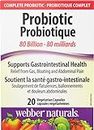 Webber Naturals Probiotic 80 Billion Active Cells, 8 Probiotic Strains, 20 Capsules, For Digestive Health, Vegetarian