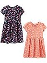 Simple Joys by Carter's Girls' Toddler 2-Pack Short-Sleeve and Sleeveless Dress Sets, Floral/Butterfly, 3T