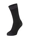 SealSkinz Waterproof Warm Weather Mid Length Sock Unisex Erwachsene, schwarz/grau, L