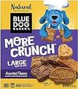 Blue Dog Bakery Natural Dog Treats, More Crunch Large, Assorted Flavors, 18oz Box, 6 Boxes