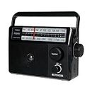 Retekess TR633 AM FM Radios with Best Reception, Portable Radio Plug in Wall, External Antenna Jack, Battery Operated Radio by 4 AA Batteries Or AC Power for Senior, Home