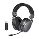 Amazon Basics On-Ear Wireless Gaming Headphone | +20 hrs Playtime | 2.4Ghz Ultra Low Latency | Bluetooth 5.2 | Dual Mode | PS, PC, Tablet, Mobile Phone Compatible